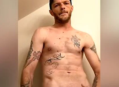 Sexy Guy Stroking Bwc In The Mirror