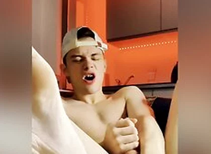 Twink Boy Fucks Him Self With A Dildo Hard And Sucks It Then Cums Extremly Hard ( Jack Davis)