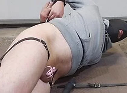 Anal Hook Predicament Bondage With Vibrator And Chastity