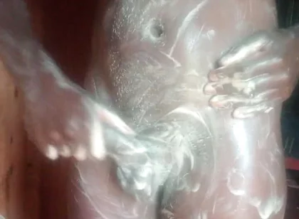 Stroke That Big Black Dick in the Shower and Cum
