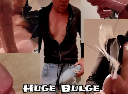 Huge Cock Bulge Causes Huge Cumshots for Siixxbig