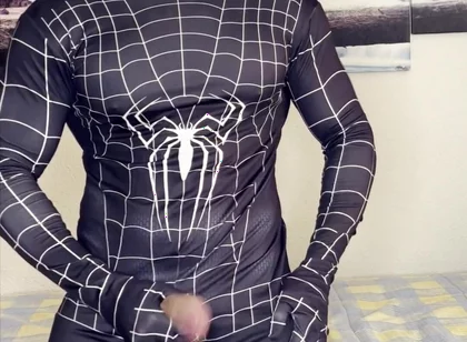 My Spiderman Cock Cums!