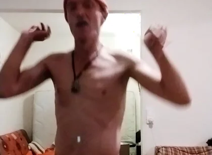 Completely Naked Except for an Orange Beanie