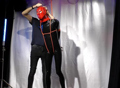 Nicky Latex Doll Gagged and Roped