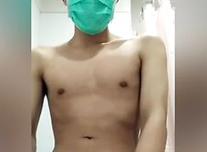 Horny Indonesian Boy With Mask Jerk Off Till Cum