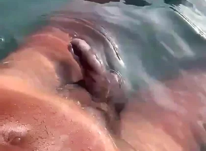 Listening to Gooning Audio in the Pool and Jerking off