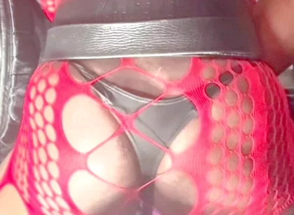 Trashy Hooker Thigh Boots & Xxl Butt Revealing Bodysuit Toy and Unloading Filth