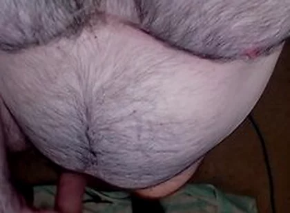Top Down Perspective Showing My Sexy Chest, Legs, Beard And Cock