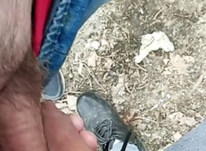 Old Man Fucks My Foreskin - Enjoying Uncut Cock - Cum On Uncut Dick