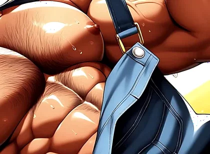 Hot Hunks Teasing Outdoors Made with Ai