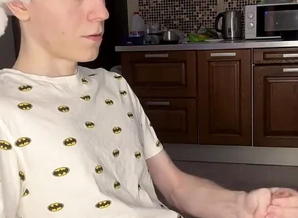 Naughty Solo Session Floods Twink Abs with Cum