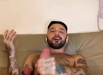 Igor Lucios In Hot Tattoed Stud Shooting A Thick Load With His Big Fat Cock
