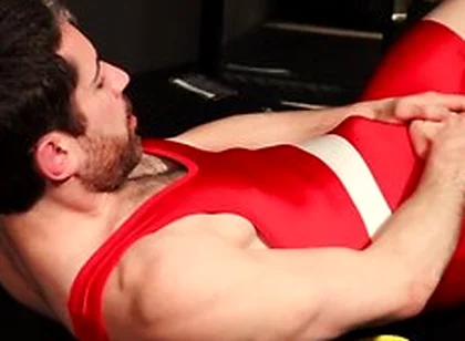 Wrestler Self Facial After Ab Workout [jay Stroke]