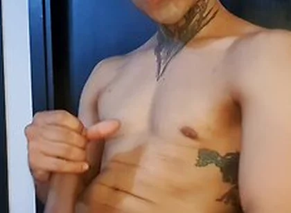 Srefano Everett Jerking Off Hard Cock With Stefano Everett