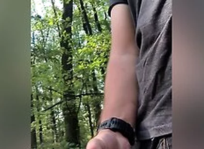 Cumshot In The Middle Of The Forrest