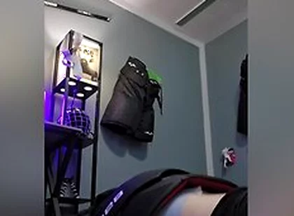 Hockey Jock Grinds & Cums In Pullup (diaper)
