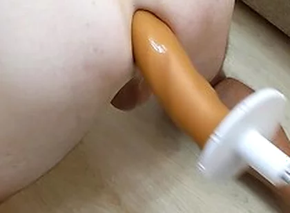 Machine Deep Anal Sex With 40x5.5 Cm Long Liquid Silicone Dildo