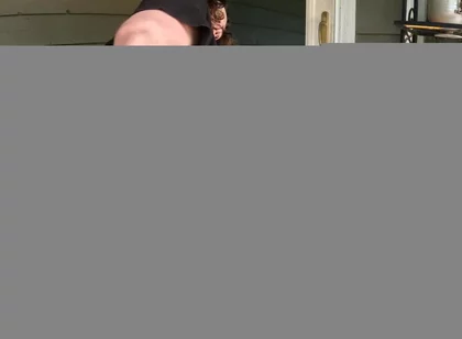 I went out to my back porch and fucked myself with my dildo