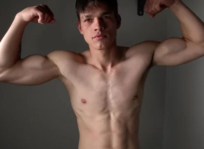 Handsome Solo Muscle Boy Flex Abs With Daniel Donovan
