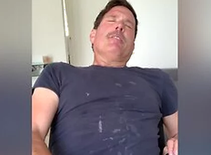 Me Jerking Off After Edging All Day. I Have A Mustache Here