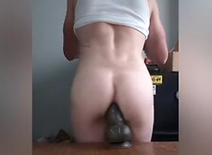 Taking A Break At Work The Only Way I Know How, With Something Big In My Ass