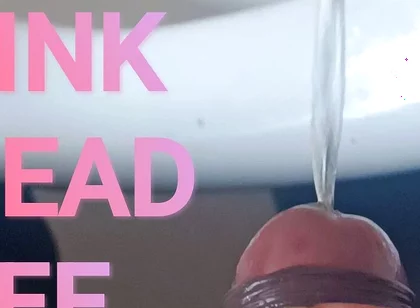 Pink Head Dick College Boy Peeing in Urinal