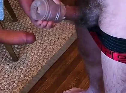 Daddy and Boy Bareback, Play with Toys and Cuddle