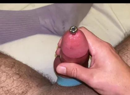 Teen CBT Edging Dick Sounding Cum