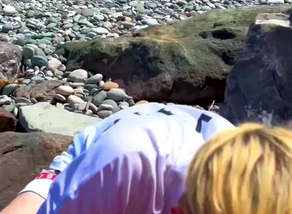 Persuaded a Straight Guy to Give a on the Beach