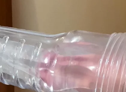 Hairy Bear Pumps the Fuck Out of His Fleshlight