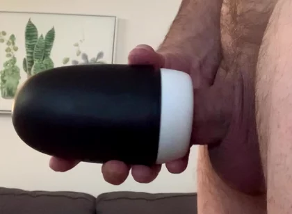 Cum as Lube Pocket Striker and New Toy Combo