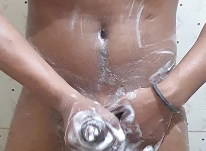 Masturbated While Bathing in New Underwear