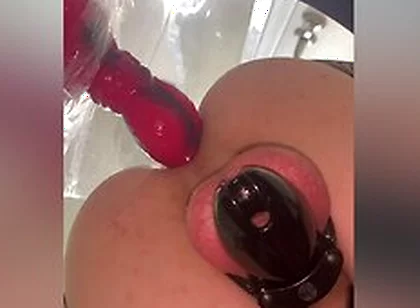Sissy Slut Taking Dogdildo Knot