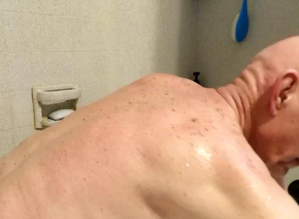 Play Time in the Tub. Wife Is at Work!