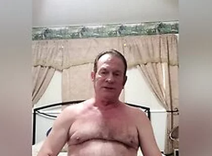 Old Man Stroking In Bed