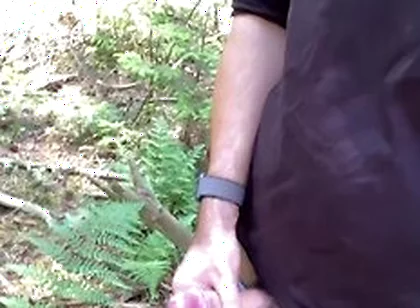 Hiking Dude Shows His Cock And