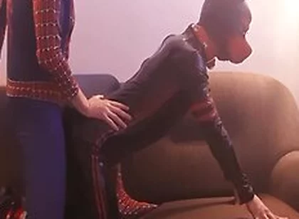 Puppy Gets Fucked By Horny Cosplay Spiderman