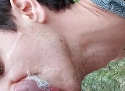 Young Twink Slut Is Getting Gagged At The Public Nude Beach On Dick And Cum