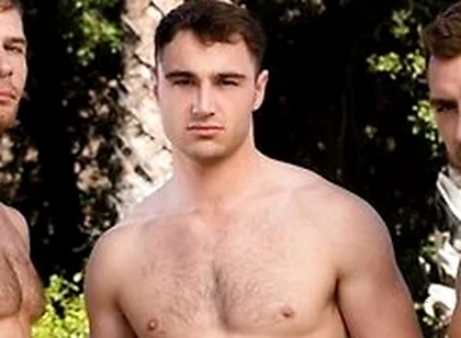 Bubble Butt Bitch Spitroasted By Big Cocked Muscle - Carter Woods, Michael Boston, David Skylar