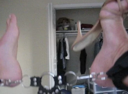 Male Jacking off with High Heels on