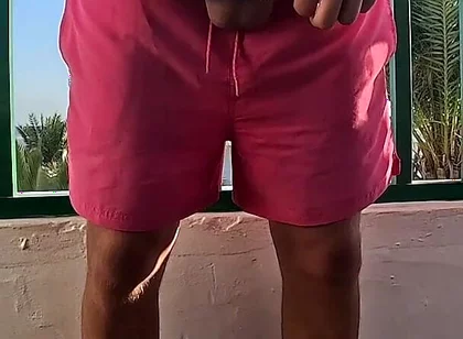 Peeing on the Balcony on Holiday