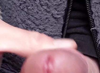 Big Uncut Cock Close up Outdoor Onesie Wanking Edging Cumming