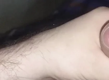 Masturbating on Bed and Huge Cumshot to My Hairy Belly