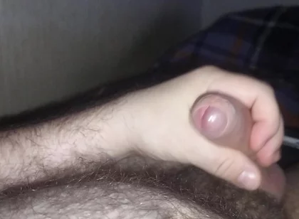Masturbating on Bed and Huge Cumshot to My Hairy Belly