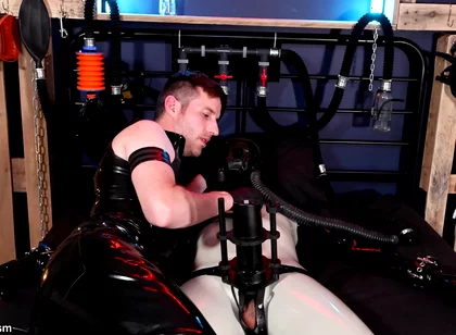 Training the Rubber Gimp in Orgasm Control Pt 3 (4k)