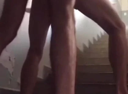 Fucking My Friend on the Stairs of the Building