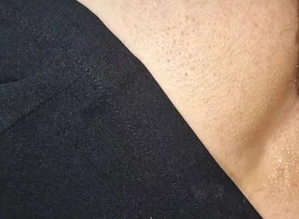 A Transvestite's Big Dick Let Him Fuck His Hole in Tights and a Skirt Covered in Cum