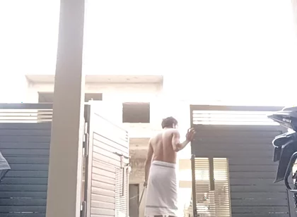 Washing My Yard in a Towel