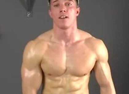 Handsome Muscle Boy Larry Mccormick Flexing And Wanking