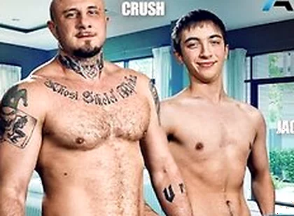 Jacob King, Crush Stepdaddy & River In Wild Asg 3-way Action